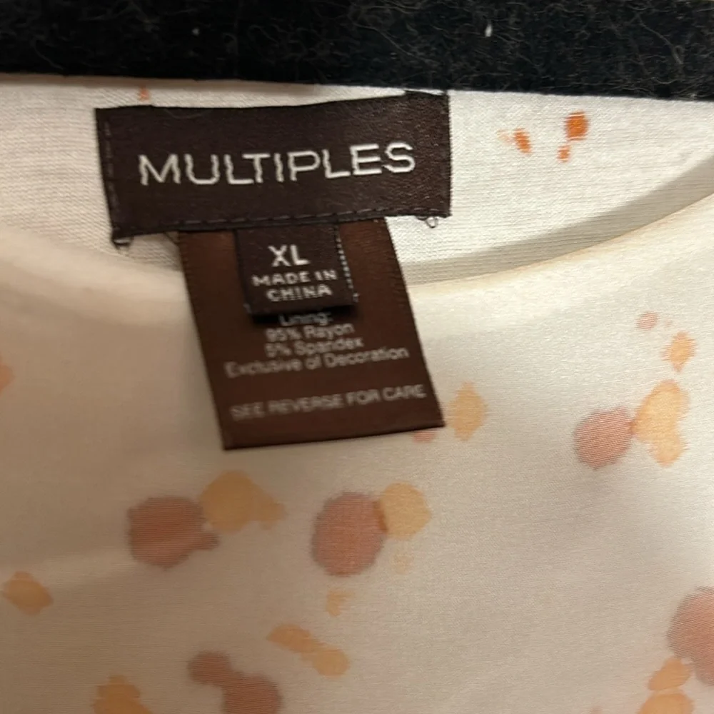 Multiples brand peach and white blouse. New with tags - Picture 10 of 15